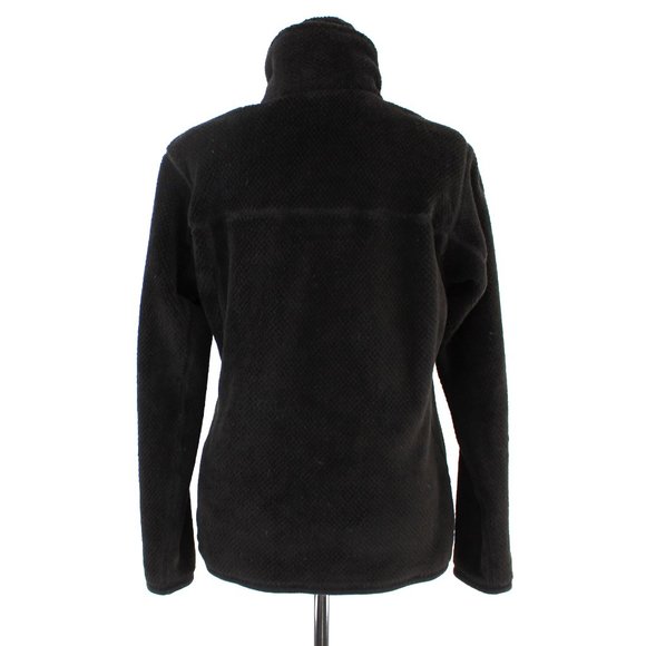 Patagonia Re-Tool Quarter Snap Neckline Black Fleece Pullover Jacket M Logo Top - Picture 6 of 8